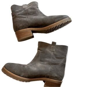 Boden Women's Grey Western Suede Pull On Ankle Boots Size US 10.5 / EU 42